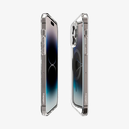 ACS04825 - iPhone 14 Pro Max Case Ultra Hybrid (MagFit) in white showing the back